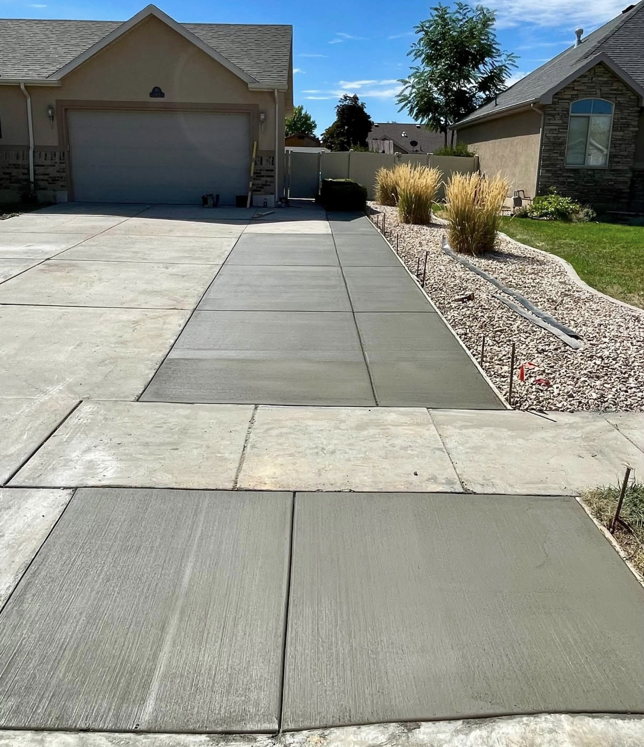 Finished driveway extension